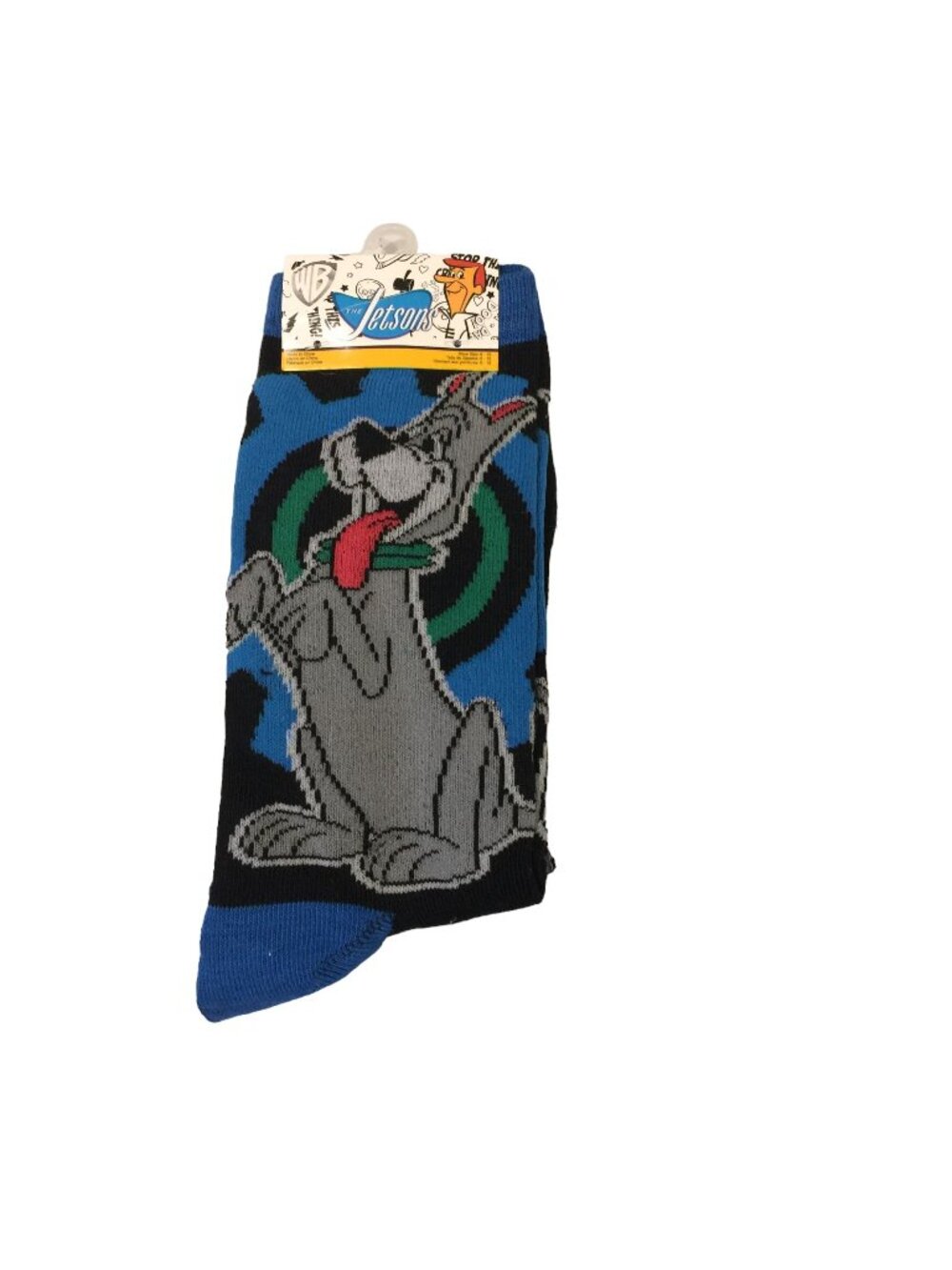 The Jetsons Astro the Dog Men's Crew Socks Size 6-12 Set of 2 Black Blue Gray